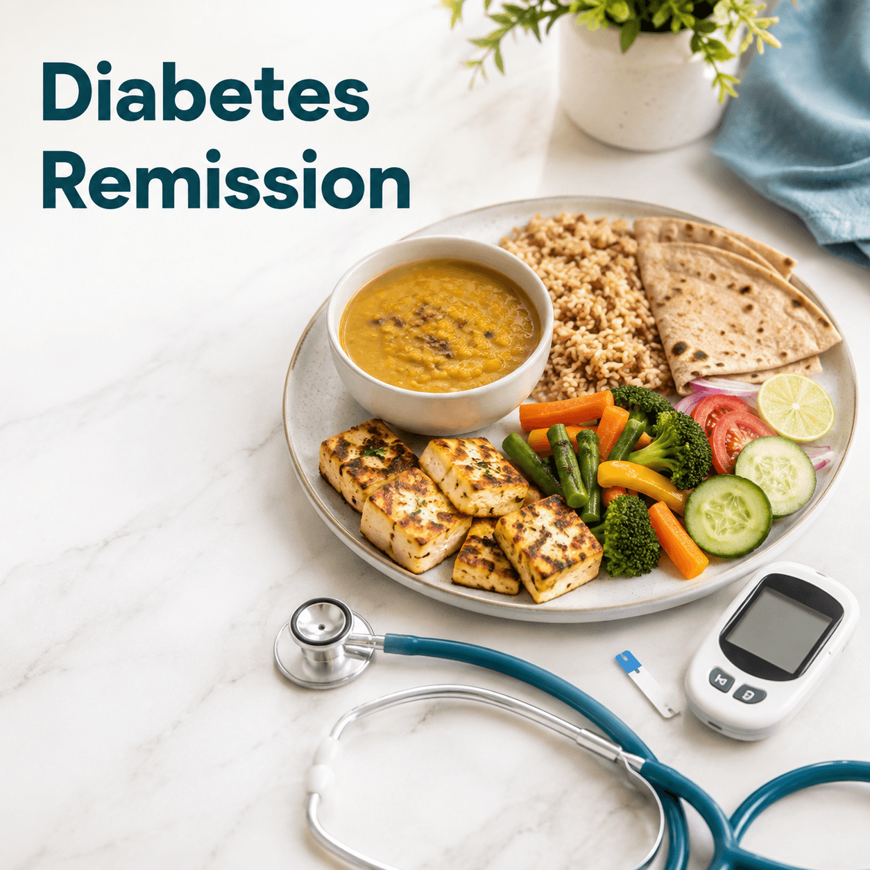 Doctor explaining diabetes remission and HbA1c results to an adult with type 2 diabetes