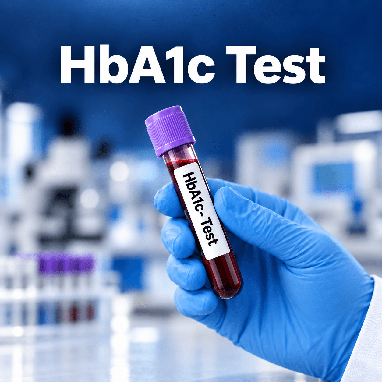 Doctor explaining an HbA1c test result and average blood sugar to an adult patient